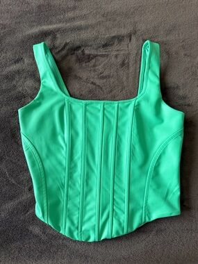 Express Green Structured Corset Top *SIZE SMALL*